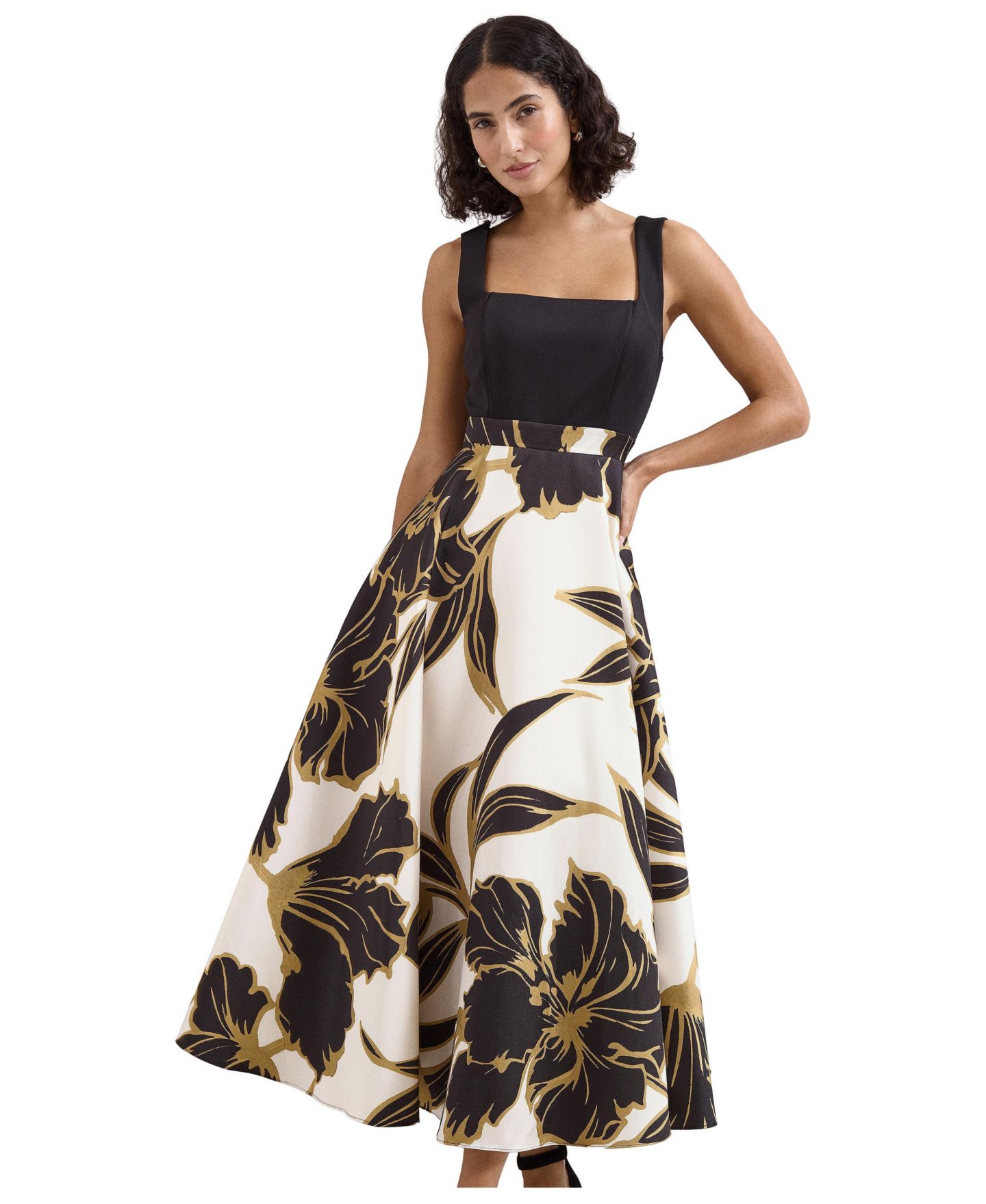 Женское платье Phase Eight Delie Floral Fit & Flare Wedding Guest Midi, цвет: Разноцветный — фото 2