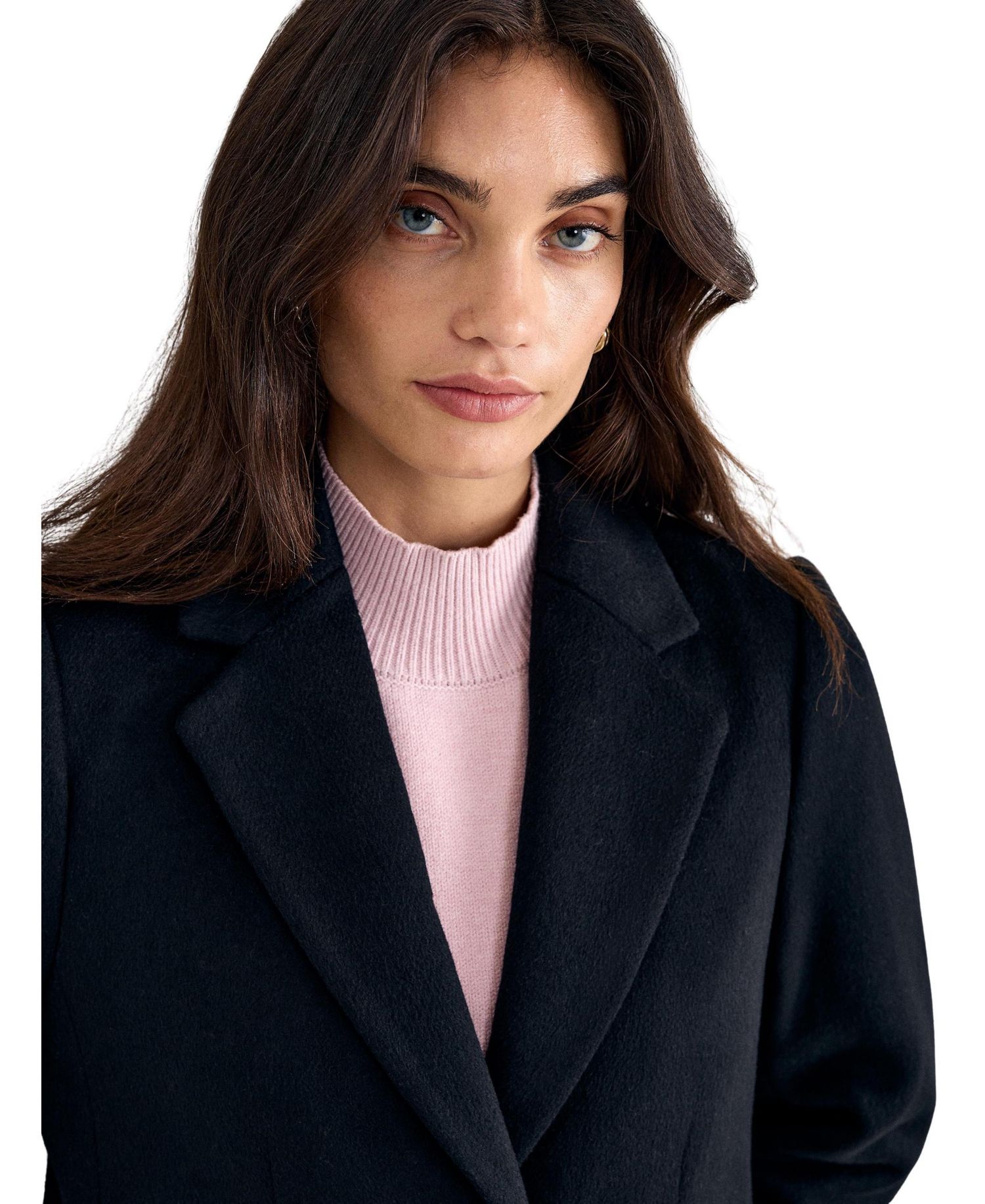 Women's Lydia Wool-Blend Structured Mid-Length Coat