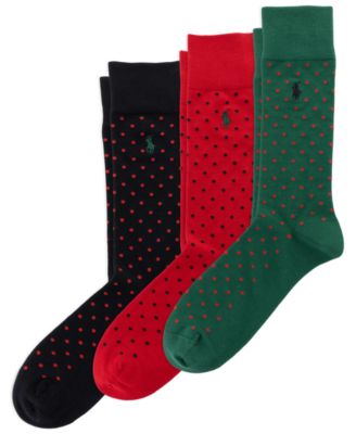 Men's Classic Dot Dress Socks, 3-Pack