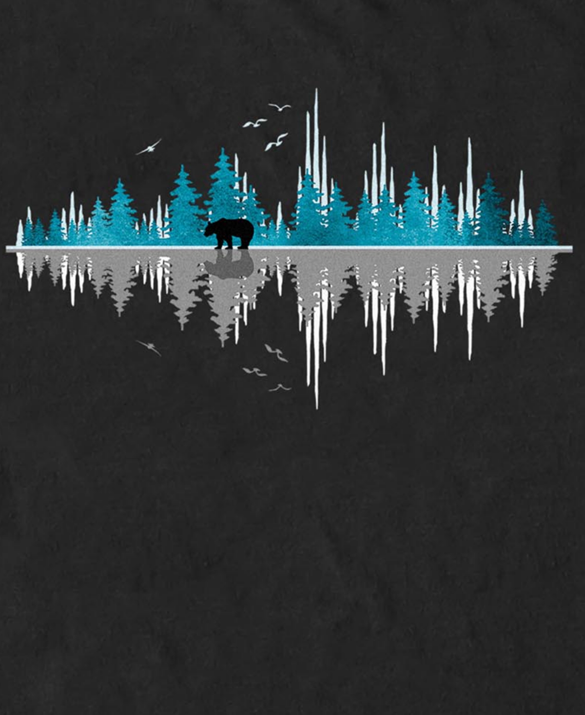 Fifth Sun Men's The Sounds Of Nature Music Sound Wave Graphic Crew Neck T-Shirt
