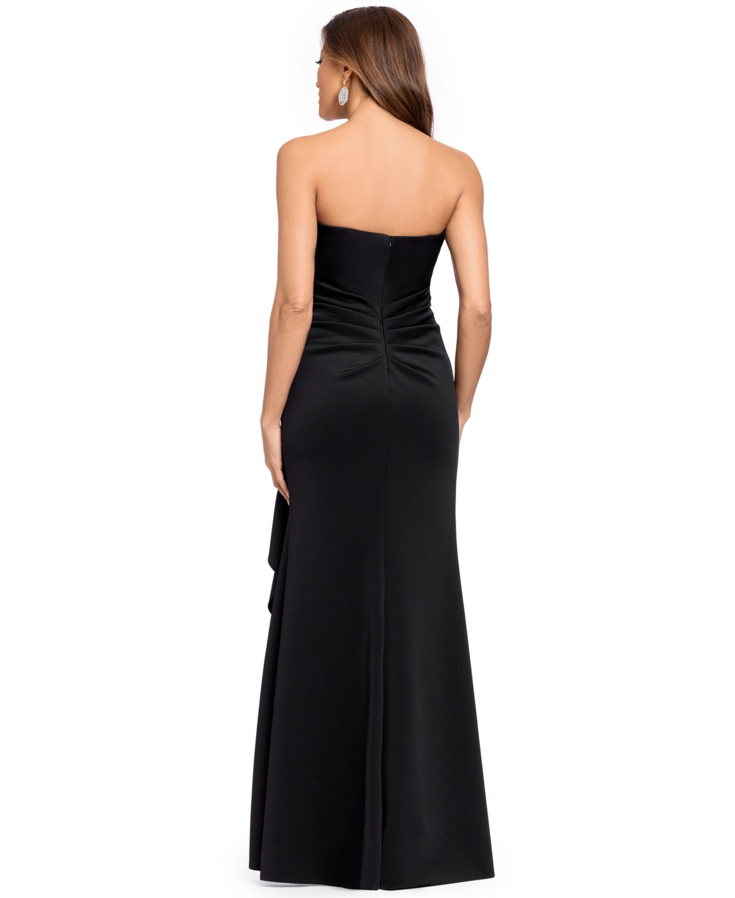 Женские платья XSCAPE Strapless Scuba Wedding-Guest Gown, цвет: Чёрный — фото 4