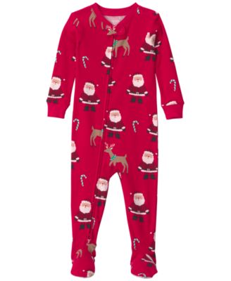 Boys' or Girls' Santa 2-Way Zipper Footed Pajamas