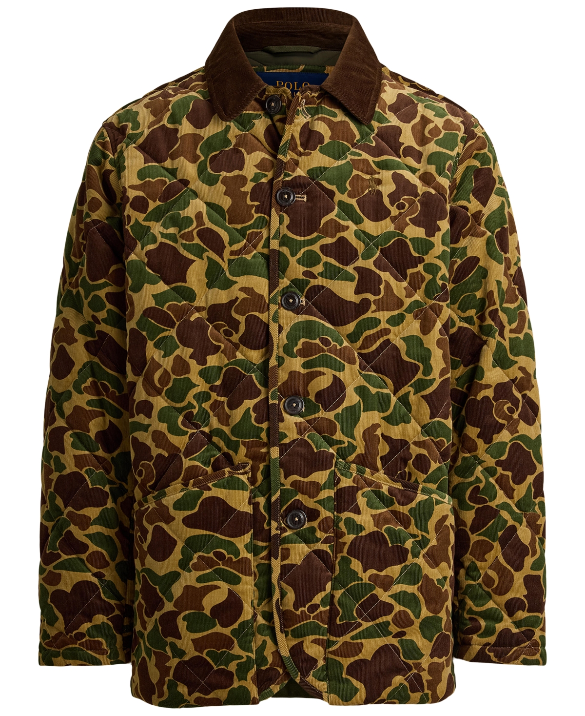 Polo Ralph Lauren Men's Camo-Print Quilted Corduroy Barn Coat