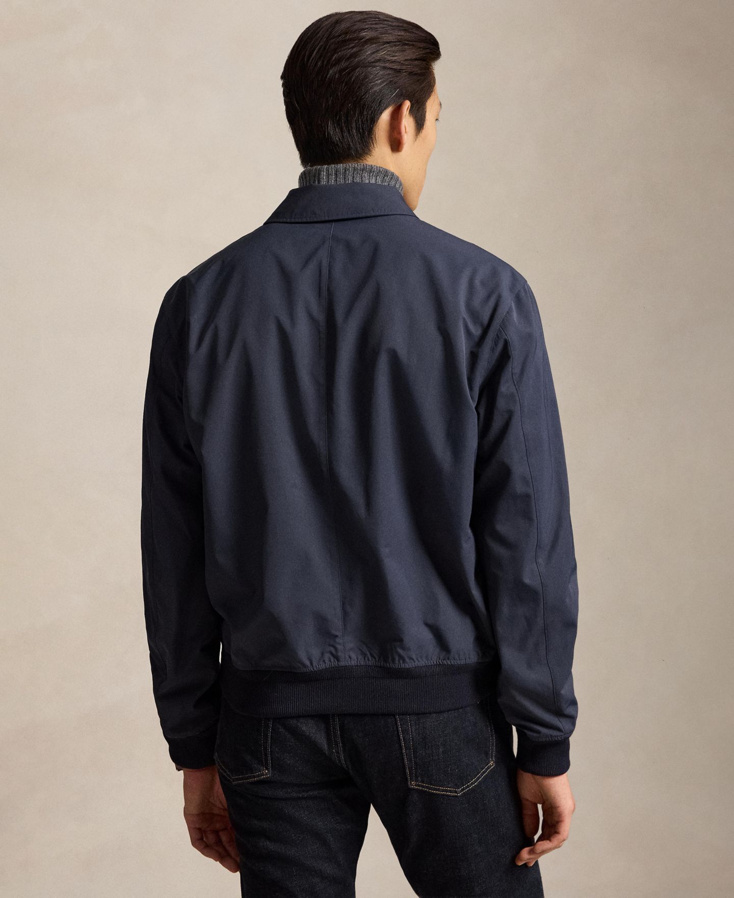Мужская куртка Polo Ralph Lauren The Southland Twill Water-Repellent Bomber Regular Fit, цвет: Тёмно-синий — фото 4