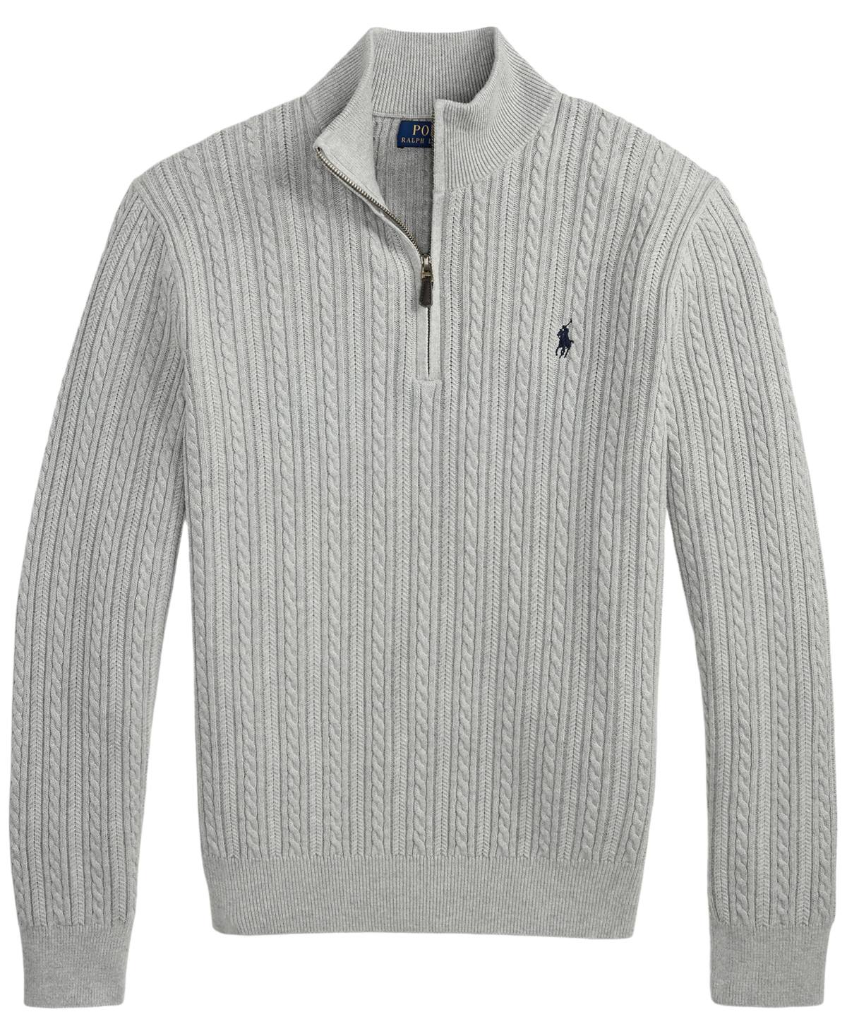 Polo Ralph Lauren Men's Cable-Knit Mockneck Quarter-Zip Sweater