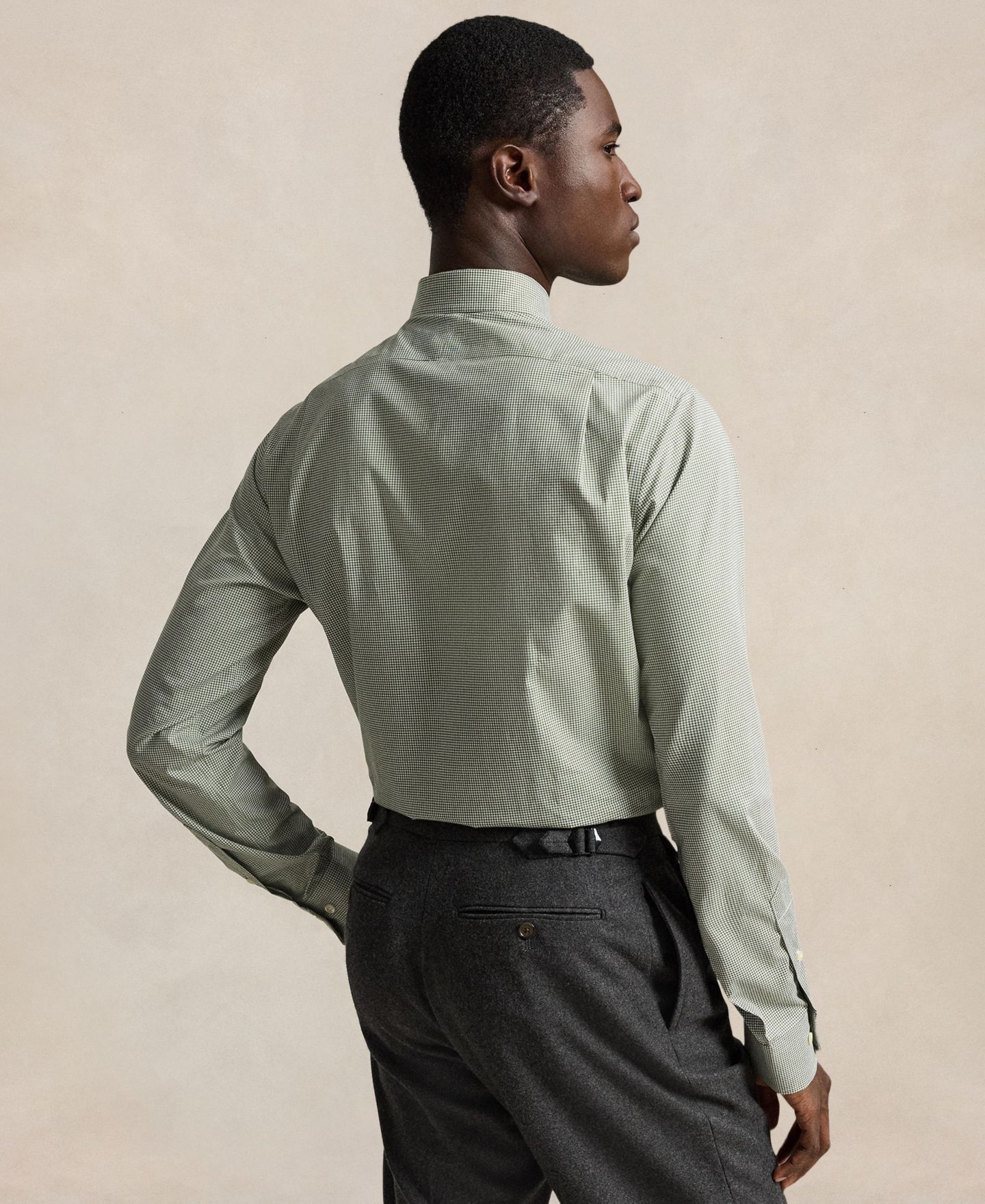 Мужская рубашка Polo Ralph Lauren Checked Poplin Dress Shirt, цвет: Белый — фото 4