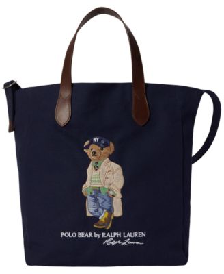 Men's Polo Bear Canvas Shopper Tote