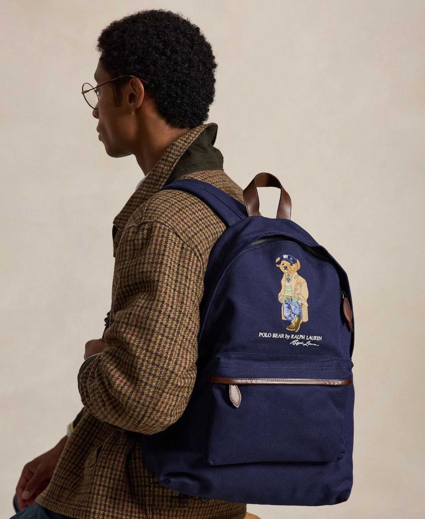 Рюкзак Polo Ralph Lauren Polo Bear Canvas Laptop-Compatible, цвет: Тёмно-синий — фото 6