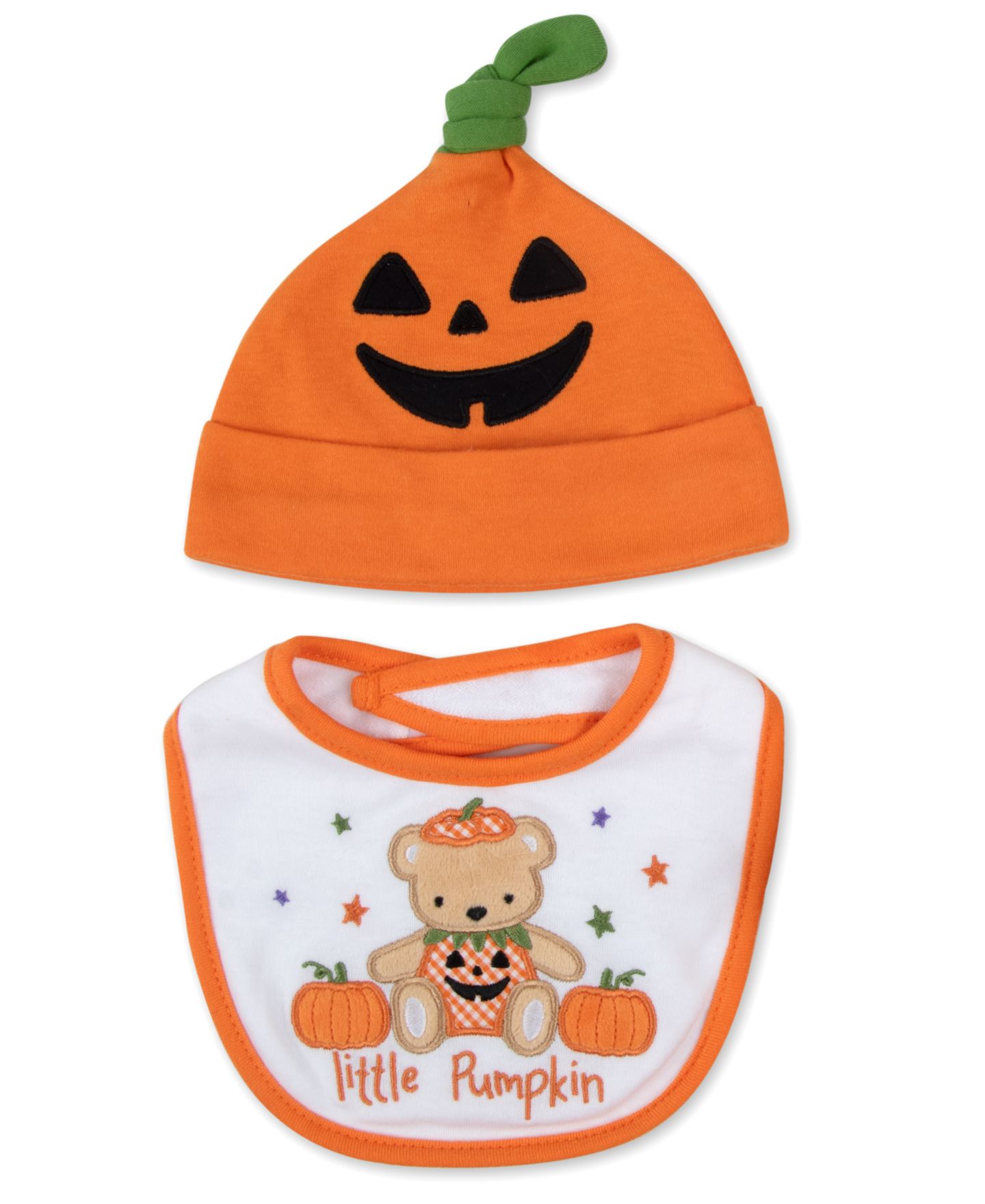 Детский набор Baby Essentials Halloween: нагрудник, шапка, носки и плюшевый мишка, цвет: Оранжевый — фото 3