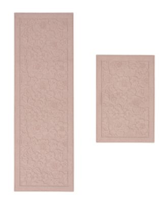 Hi-Low Tufted Skid-Resistant  2-Piece Rug Set