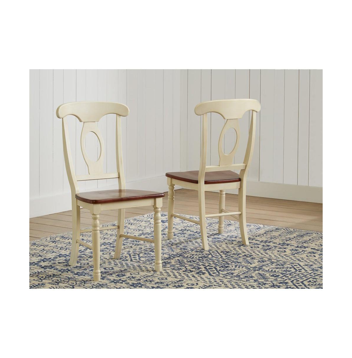 A-America British Isles Napoleon Side Chair, Merlot - Merlot / buttermilk