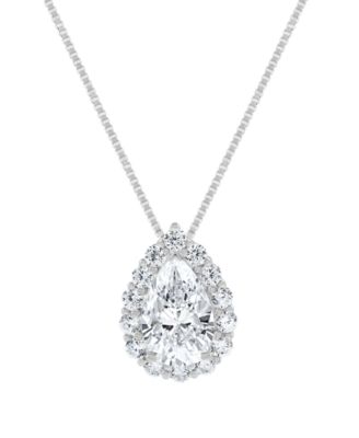 IGI Certified Lab-Grown Diamond Pendant Necklace (2 ct. t.w.) in 14k White Gold