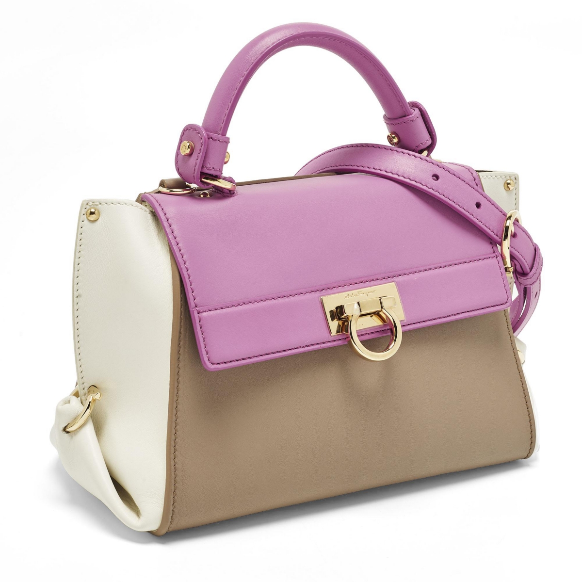 Pre-Owned Salvatore Ferragamo Women's Weight Ferragamo Sofia Small Leather Top Handle Bag