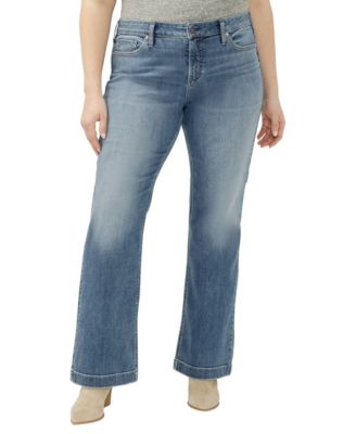 Plus Size Elyse Mid-Rise Cotton-Blend Bootcut Jeans