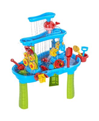 Sand and Water Table, 25"L x 14.75"W x 32"H, 3-Tier Activity Table, Ages 3-6