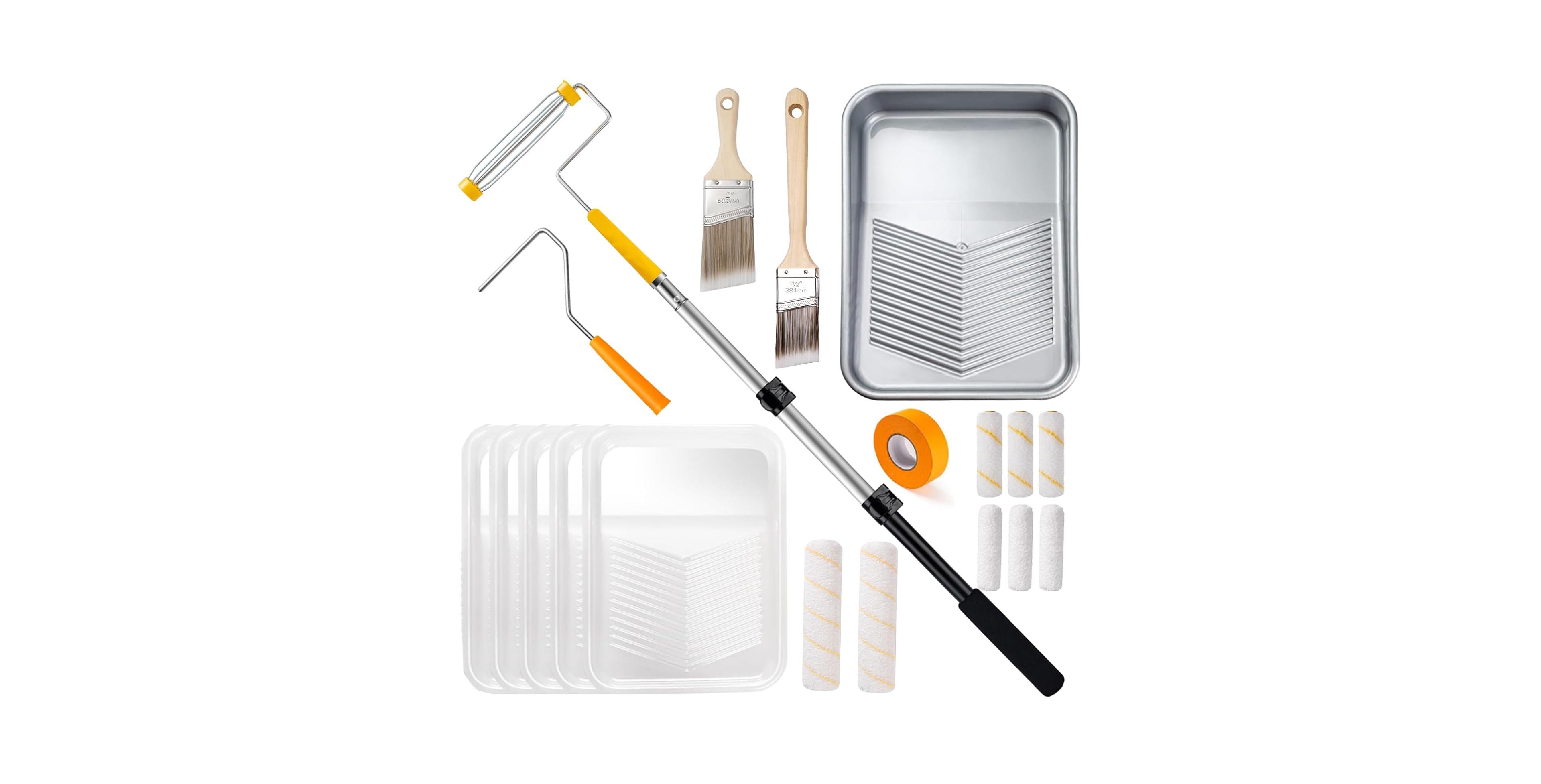 Xdovet T Roller Kit Extension Pole Tray Liners Brushes Painting