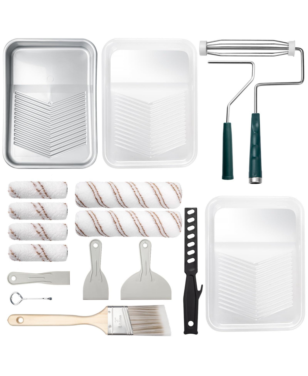 Xdovet Paint Roller Kit Tray Brush Wall Tool Set