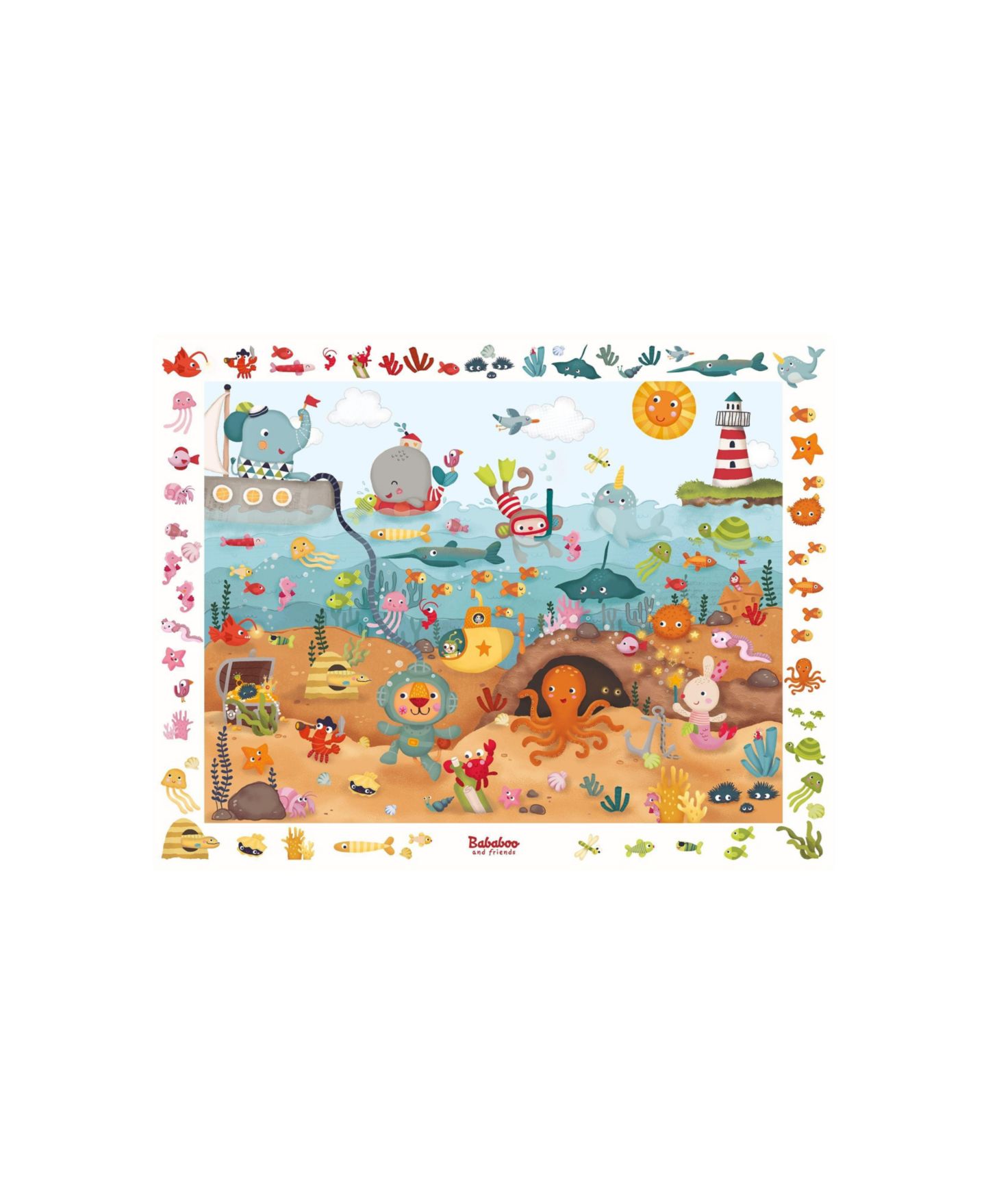 Детская игра-пазл Bababoo and friends «Подводный поиск», 51 деталь, от 4 лет, цвет: Open Miscellaneous — фото 1