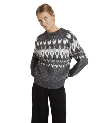 Women's Belinda Fair Isle Long-Sleeve Round Neck Sweater