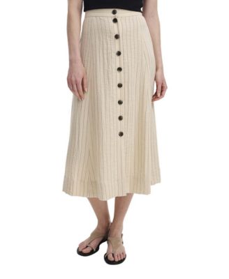 Women's Frances Stripe Midi A-Line Skirt