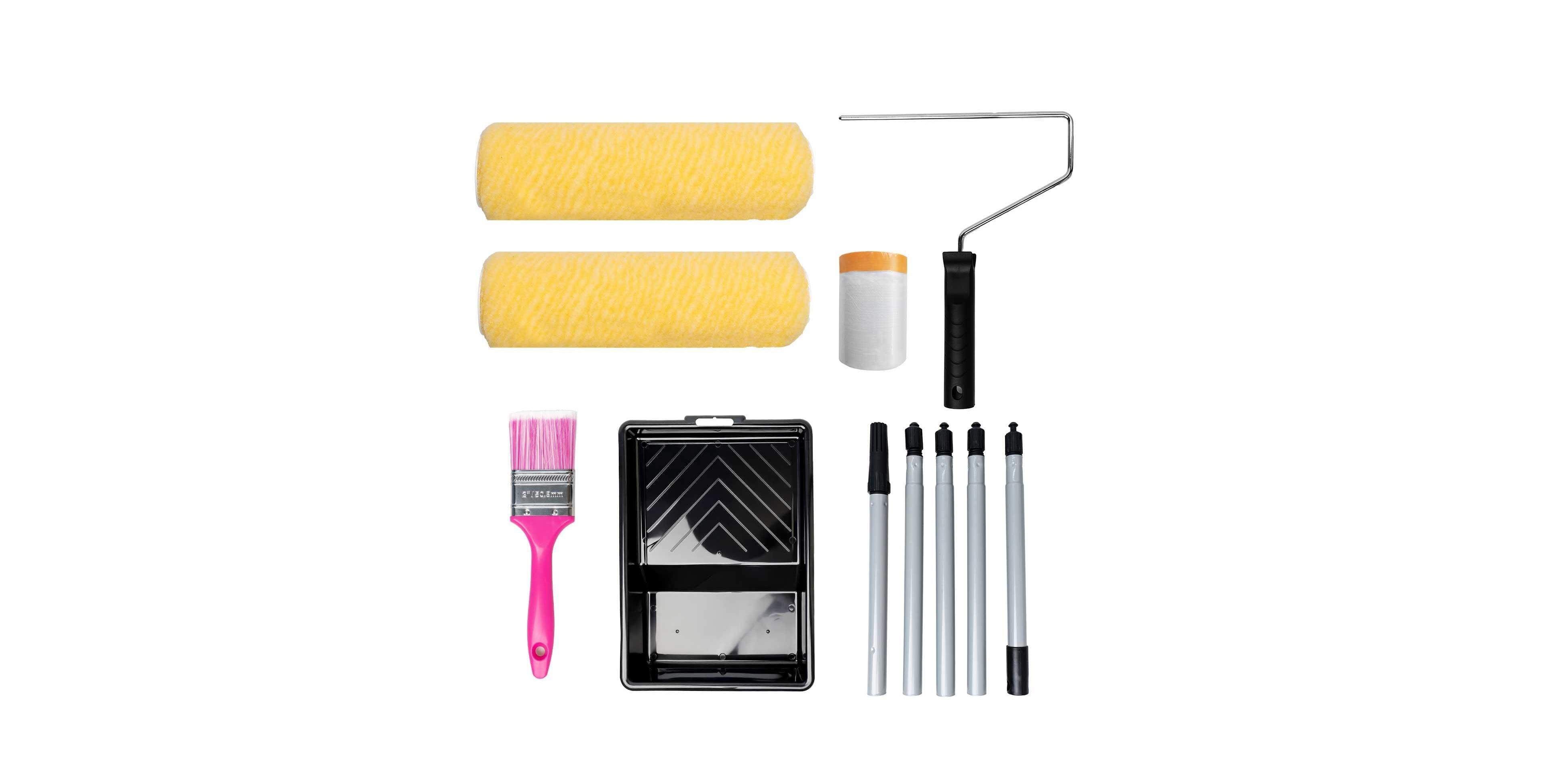 Xdovet Paint Roller Kit Extension Pole Brush Tray