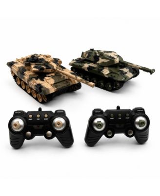 Rechargeable 2-Player Full 360-Degree RC Battle Tanks Set