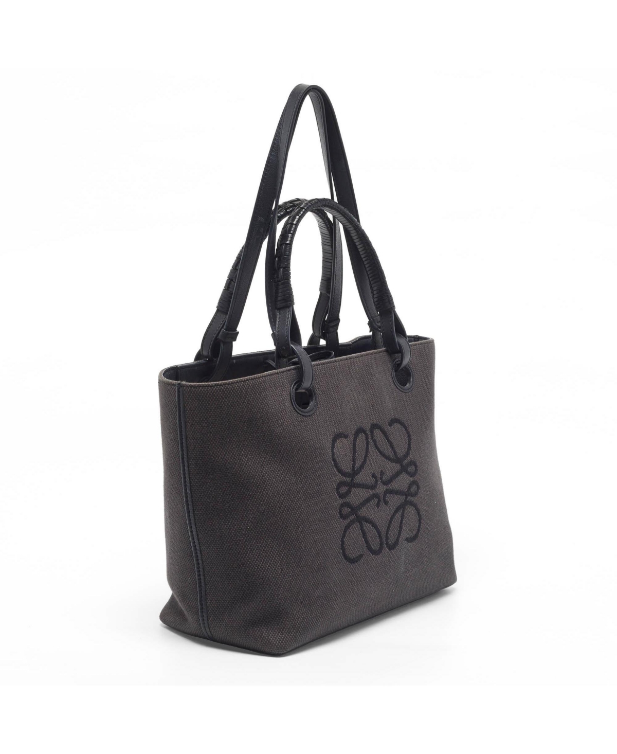 Pre-Owned Loewe Women's Anagram Canvas and Leather Tote Bag