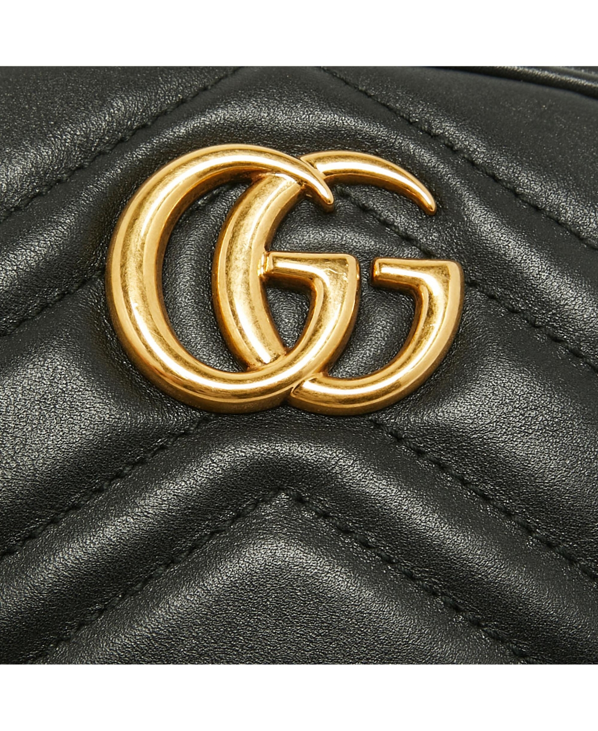 Pre-Owned Gucci Women's Gg Marmont Matelasse Leather Belt Bag