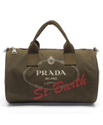 Women's St. Barth Logo Canvas Boston Bag