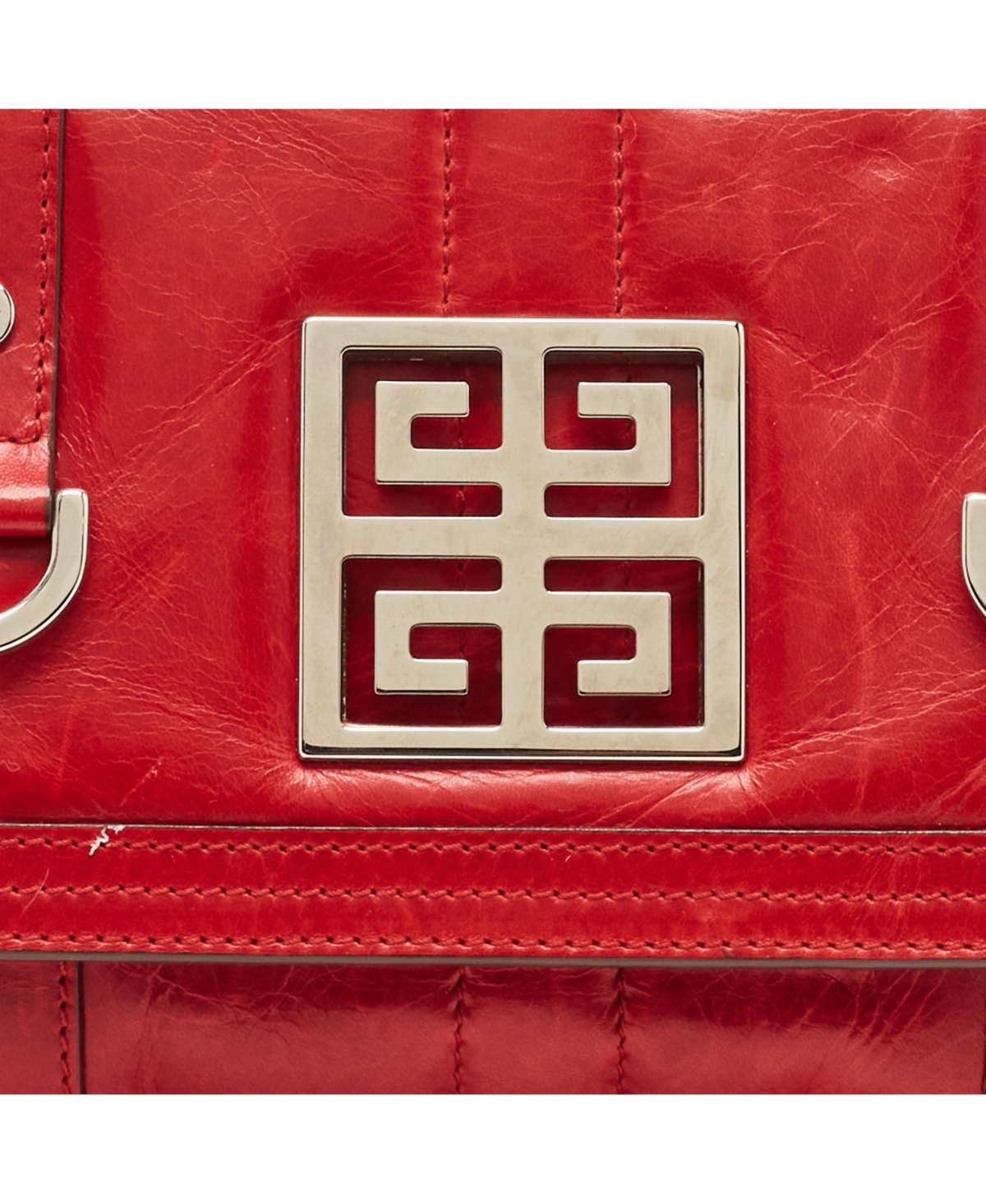 Pre-Owned Givenchy Women's Leather Logo Flap Shoulder Bag