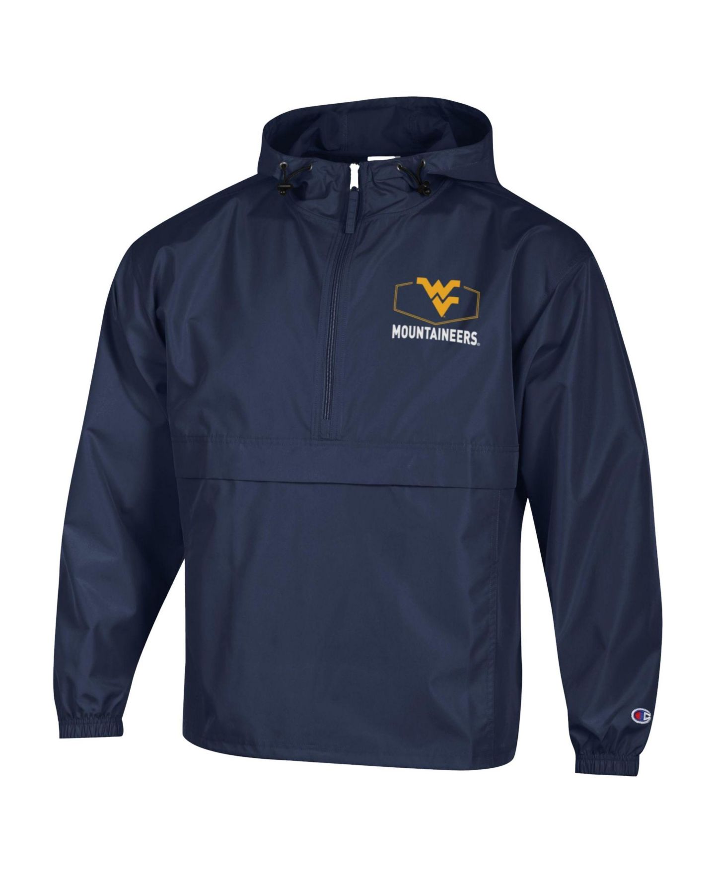 Мужская куртка Champion Navy West Virginia Mountaineers Delay Packable Half-Zip — фото 3
