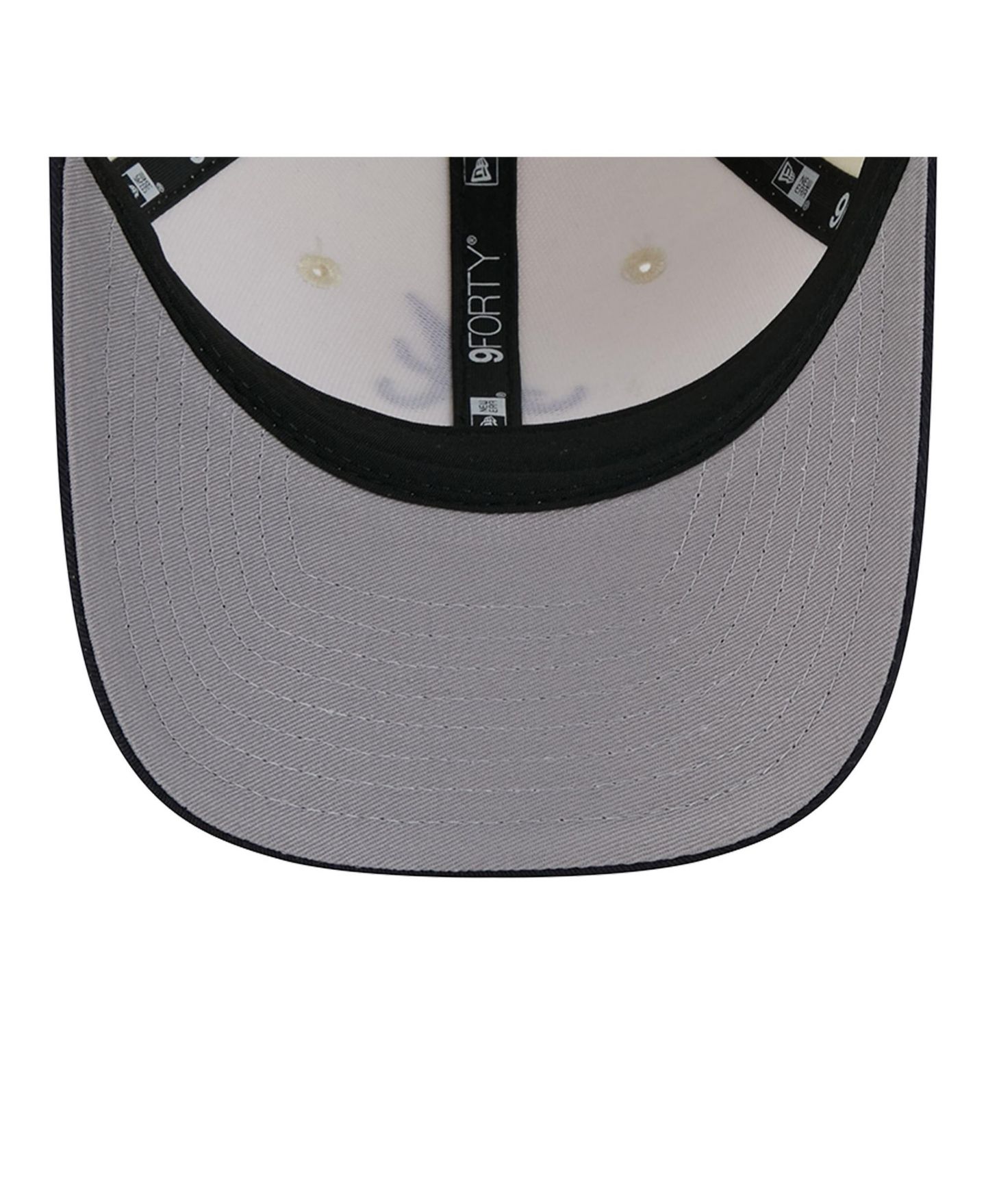 Женская кепка New Era Cream/Navy Atlanta Braves Primary 9FORTY M-Crown Adjustable Hat — фото 4