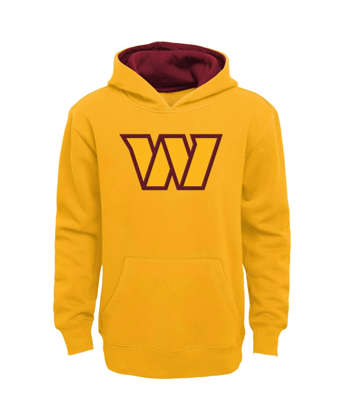 Outerstuff Boys' and Girls' Prime Embroidered Washington Commanders Pullover Hoodie - Gold