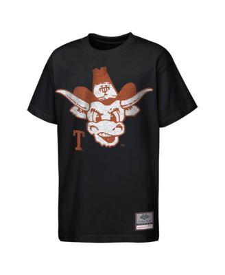 Big Boys and Girls Black Texas Longhorns Big Face Mascot T-Shirt