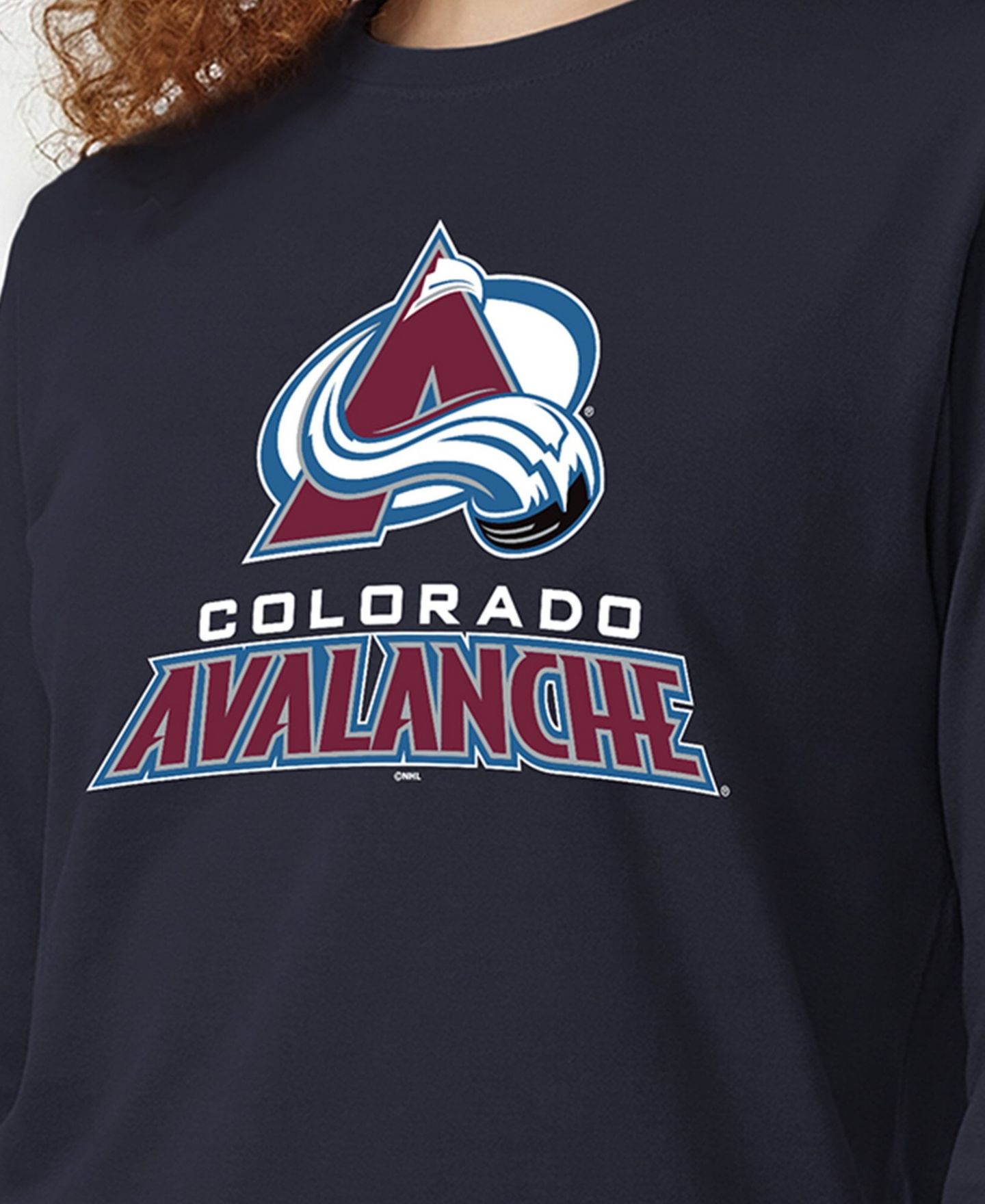 Женская футболка Champion Colorado Avalanche Wordmark Lockup Screen-printed Long-Sleeve — фото 2