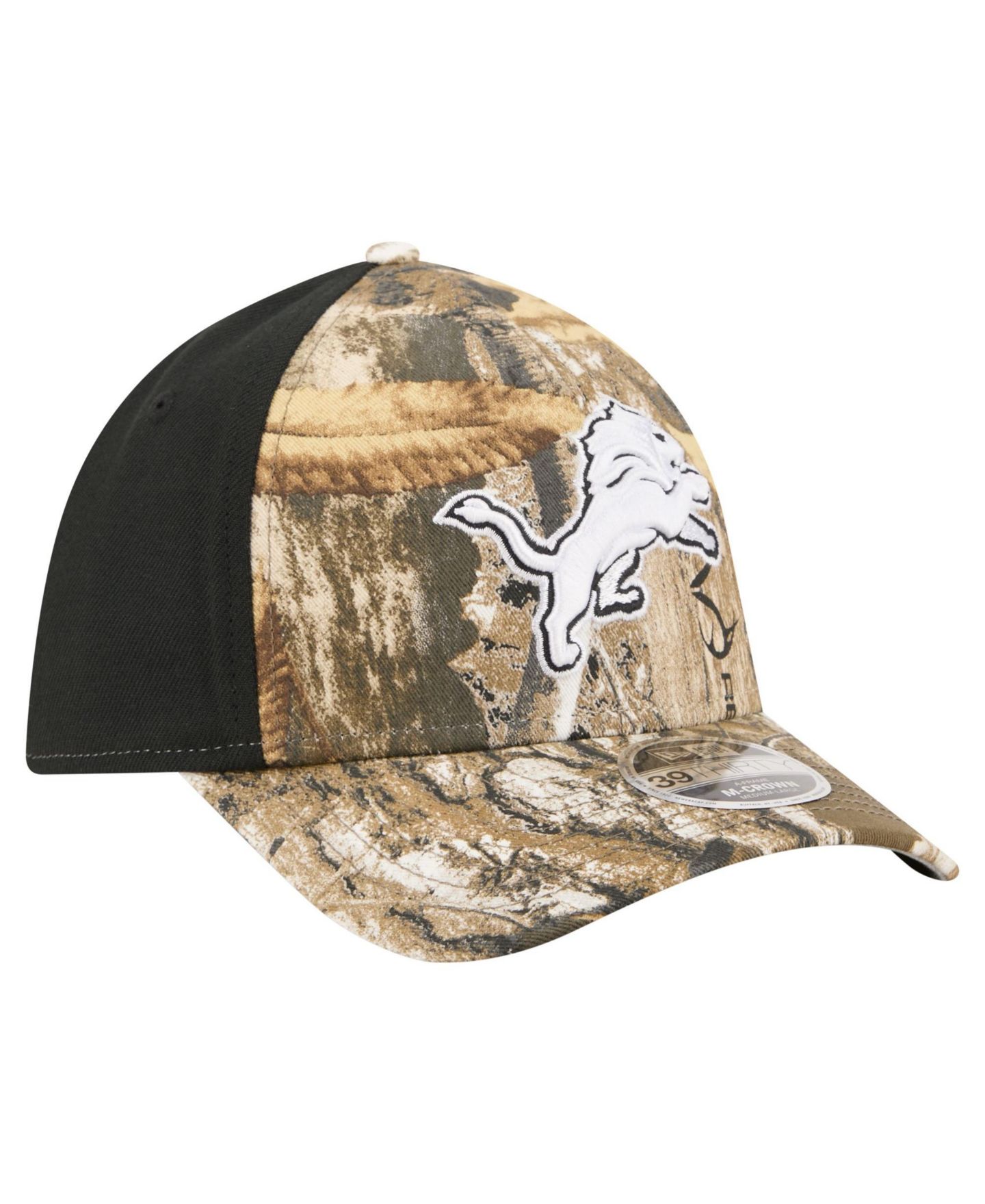 Мужская кепка New Era Detroit Lions Real Tree 39THIRTY Stretch Fit — фото 6
