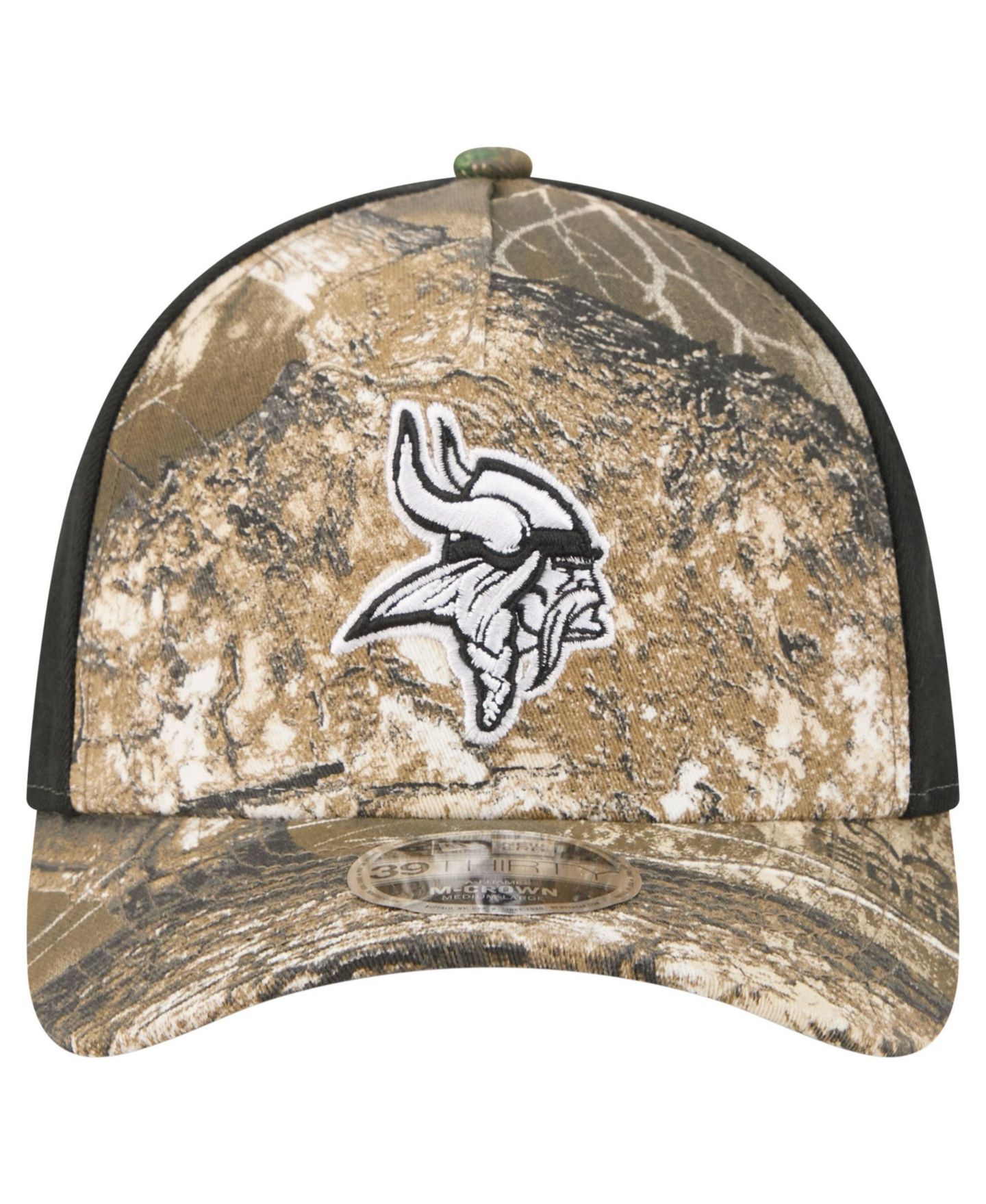 Мужская кепка New Era Minnesota Vikings Real Tree 39THIRTY Stretch Fit — фото 7