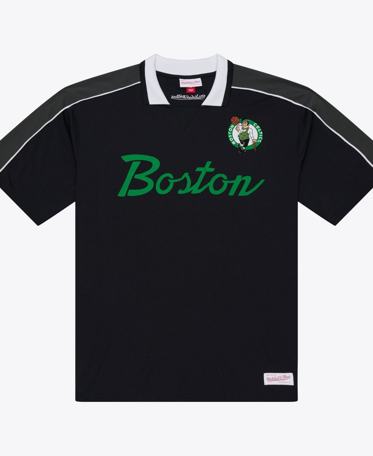 Mitchell & Ness Men's Black Boston Celtics Polo Shirt