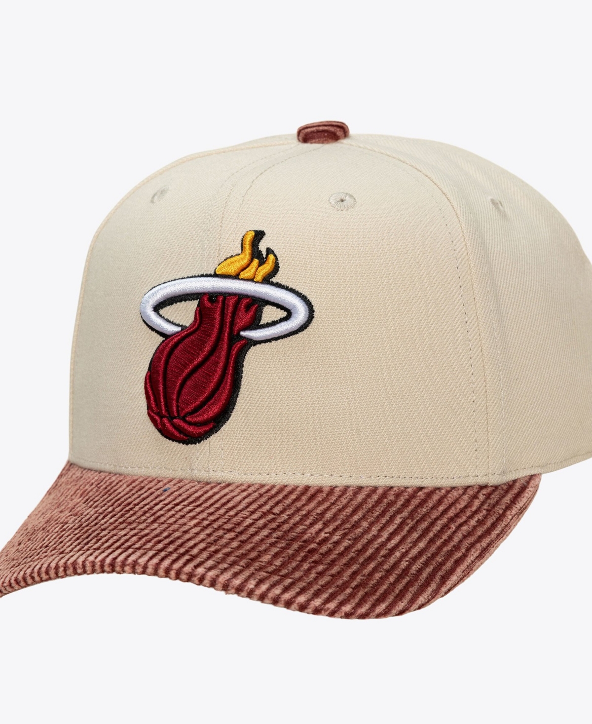 Mitchell & Ness Men's Miami Heat Pro Crown Snapback Corduroy Hat