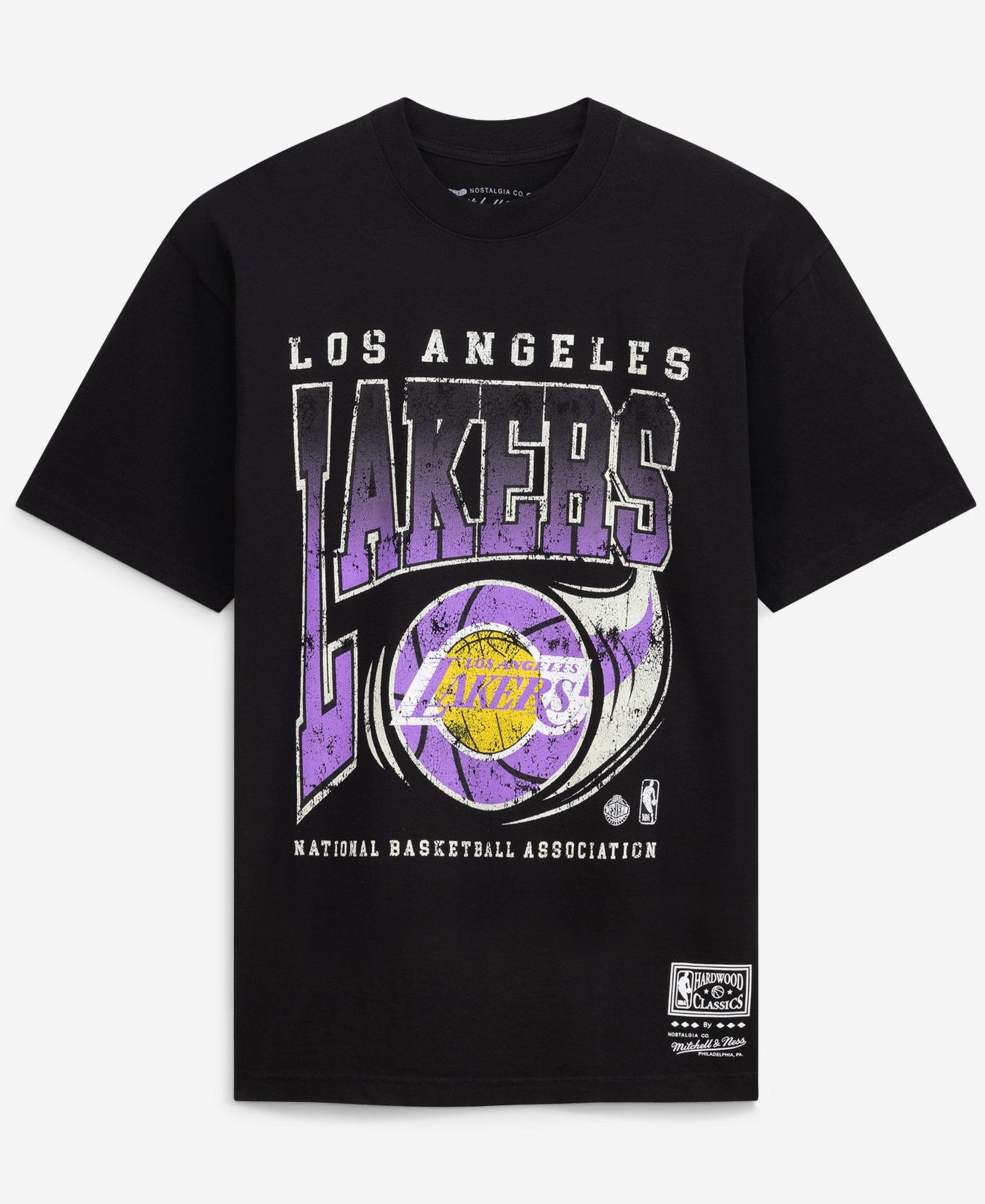 Мужская футболка Mitchell & Ness Los Angeles Lakers Ball Out Distressed Graphics — фото 1