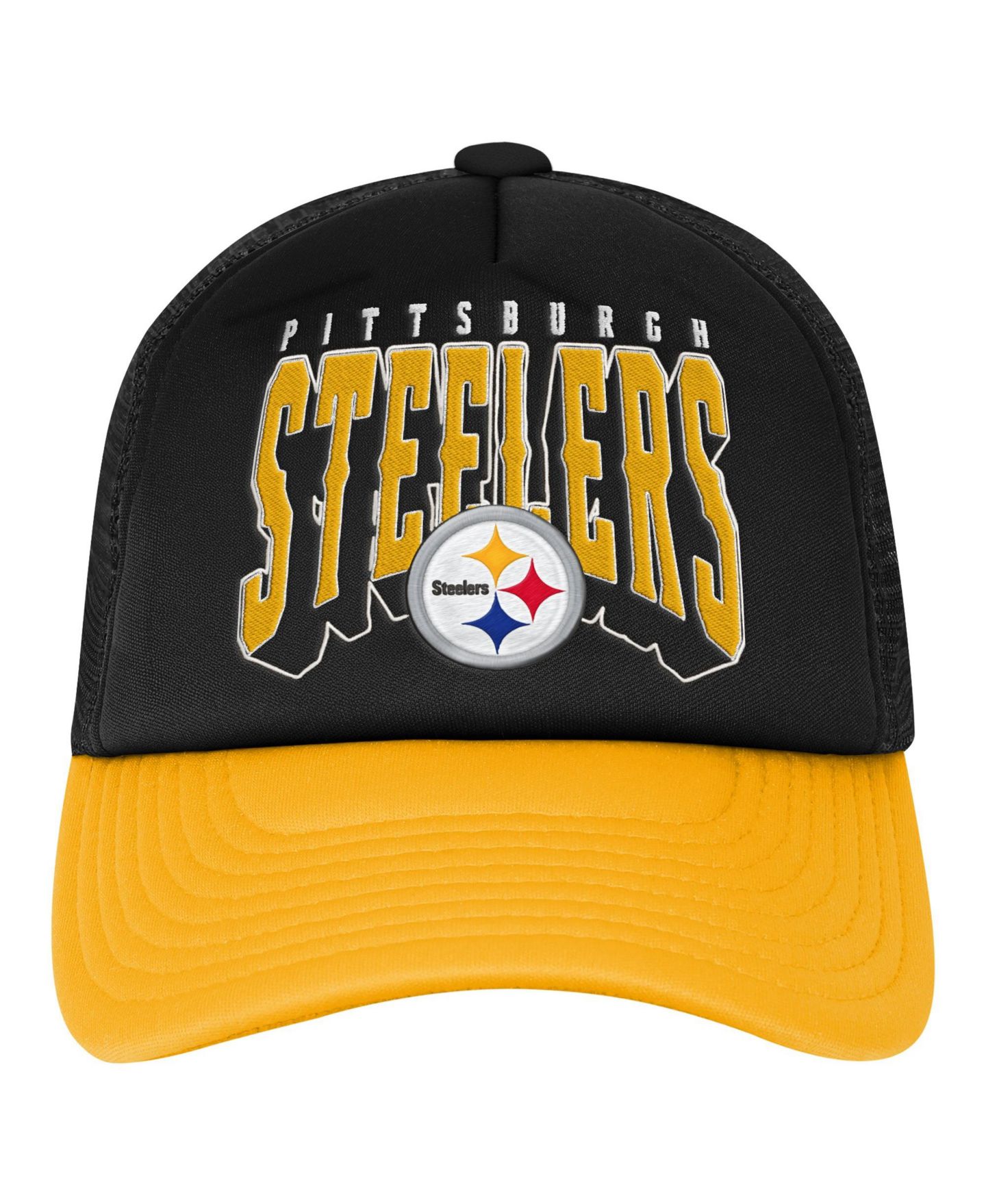 Детская кепка Outerstuff Pittsburgh Steelers Handoff Foam Mesh Panels Trucker Hat — фото 2