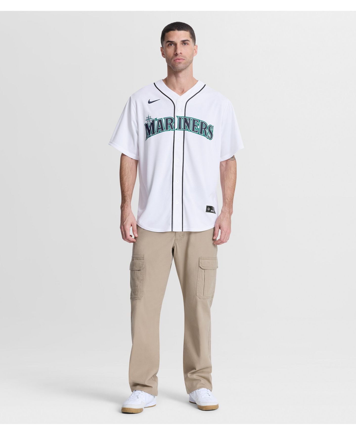 Мужской топ Nike Seattle Mariners Victor Robles Relaxed-Fit Replica Jersey — фото 3