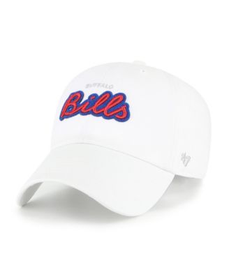 Women's White Buffalo Bills Trendy Script Clean Up Adjustable Hat