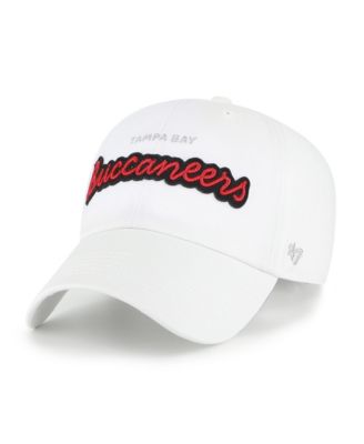 Women's White Tampa Bay Buccaneers Trendy Script Clean Up Adjustable Hat