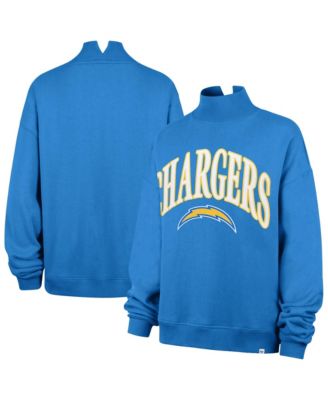 Women's Los Angeles Chargers Vantage Mock Neck Oversized Cropped Sweatshirt