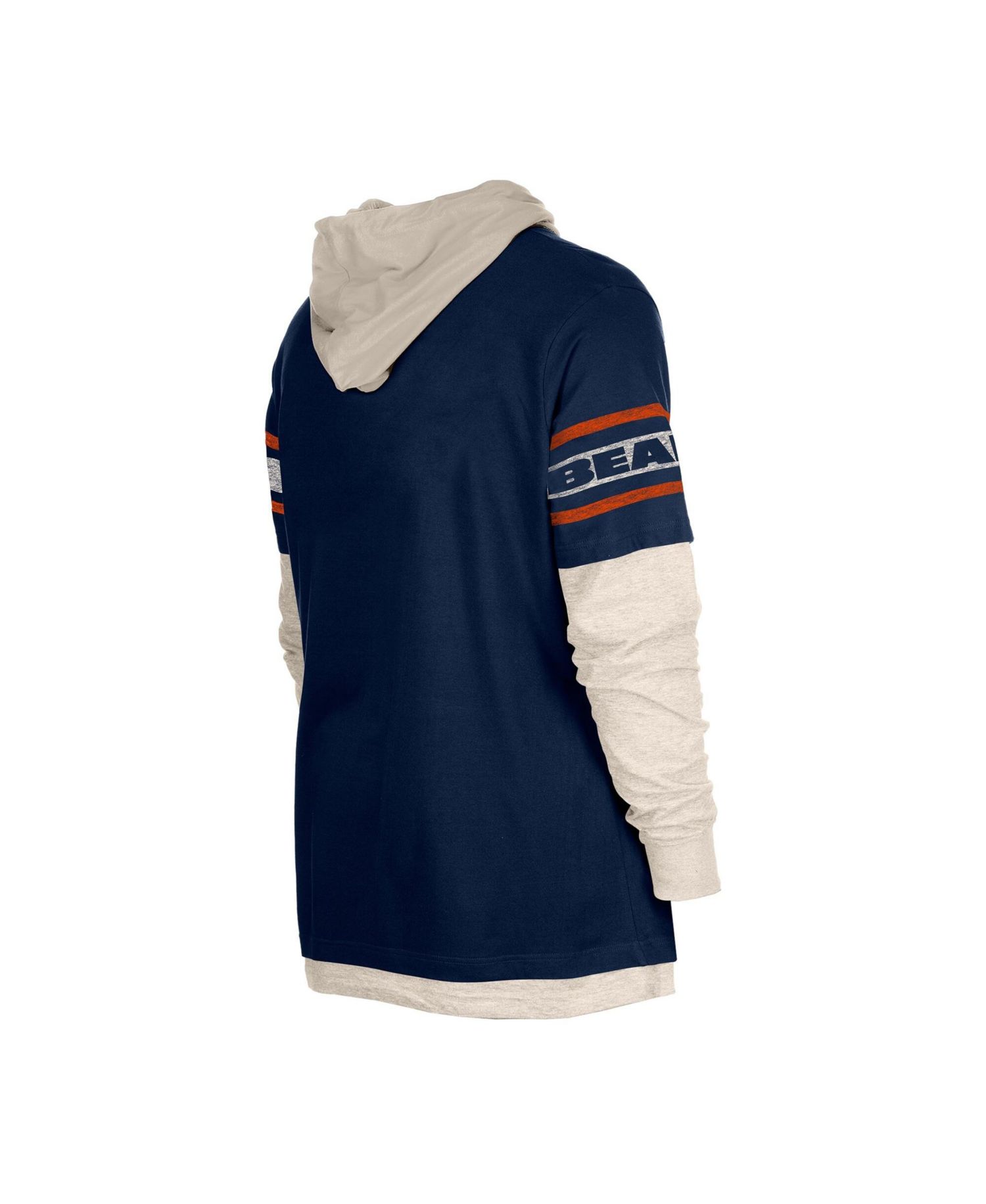 Men's Chicago Bears Twofer Layered Hooded Long-Sleeve T-Shirt