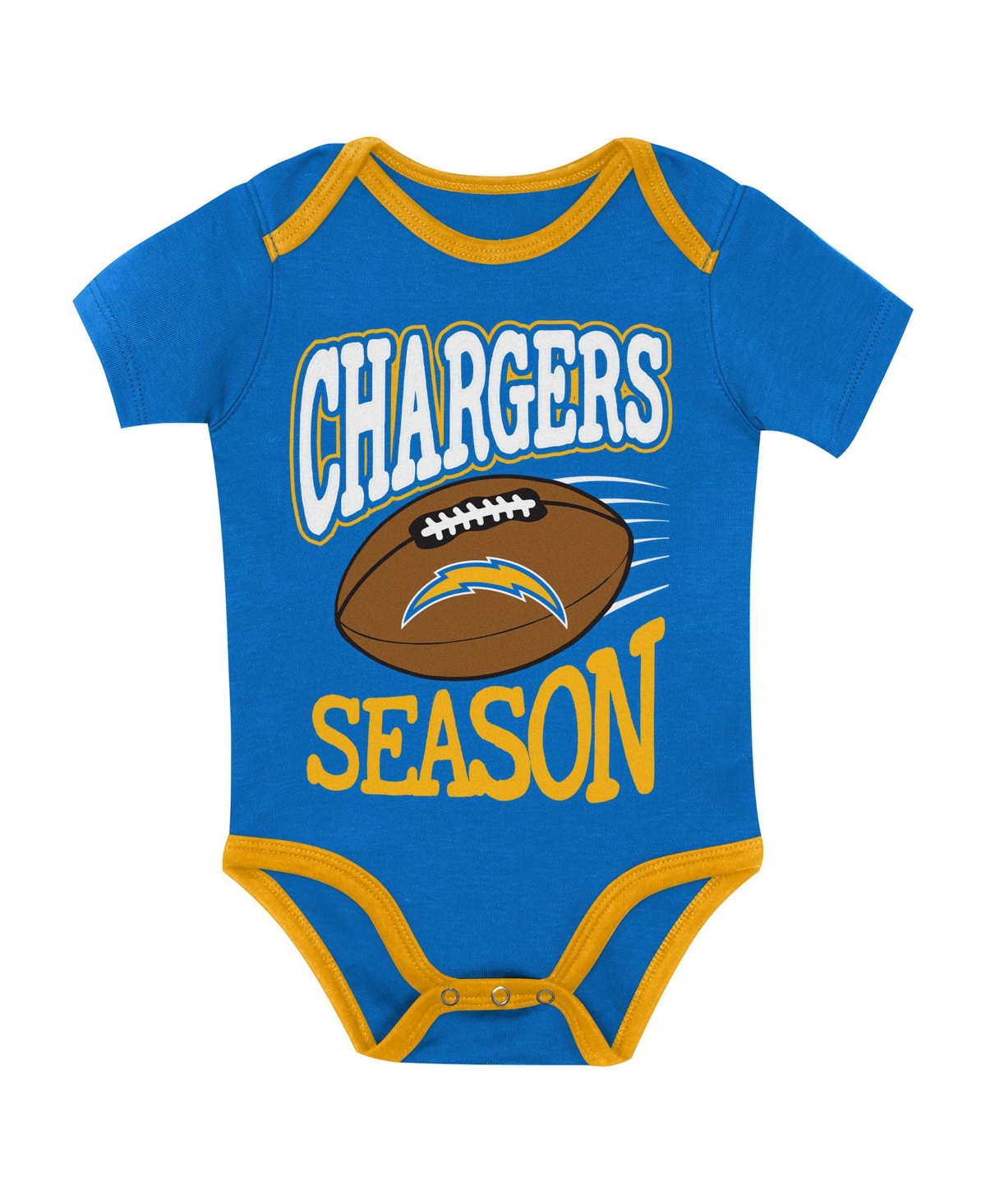 Outerstuff Baby Boys' and Girls' Los Angeles Chargers First Round Pick Short-Sleeve 3-Piece Bodysuit Set