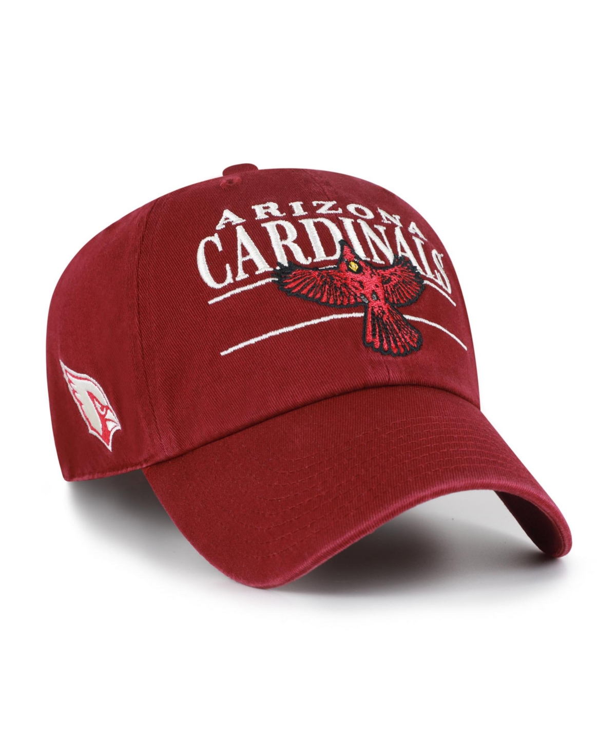 Men's '47 Red Arizona Cardinals Throwback Graphic Clean Up Adjustable Hat
