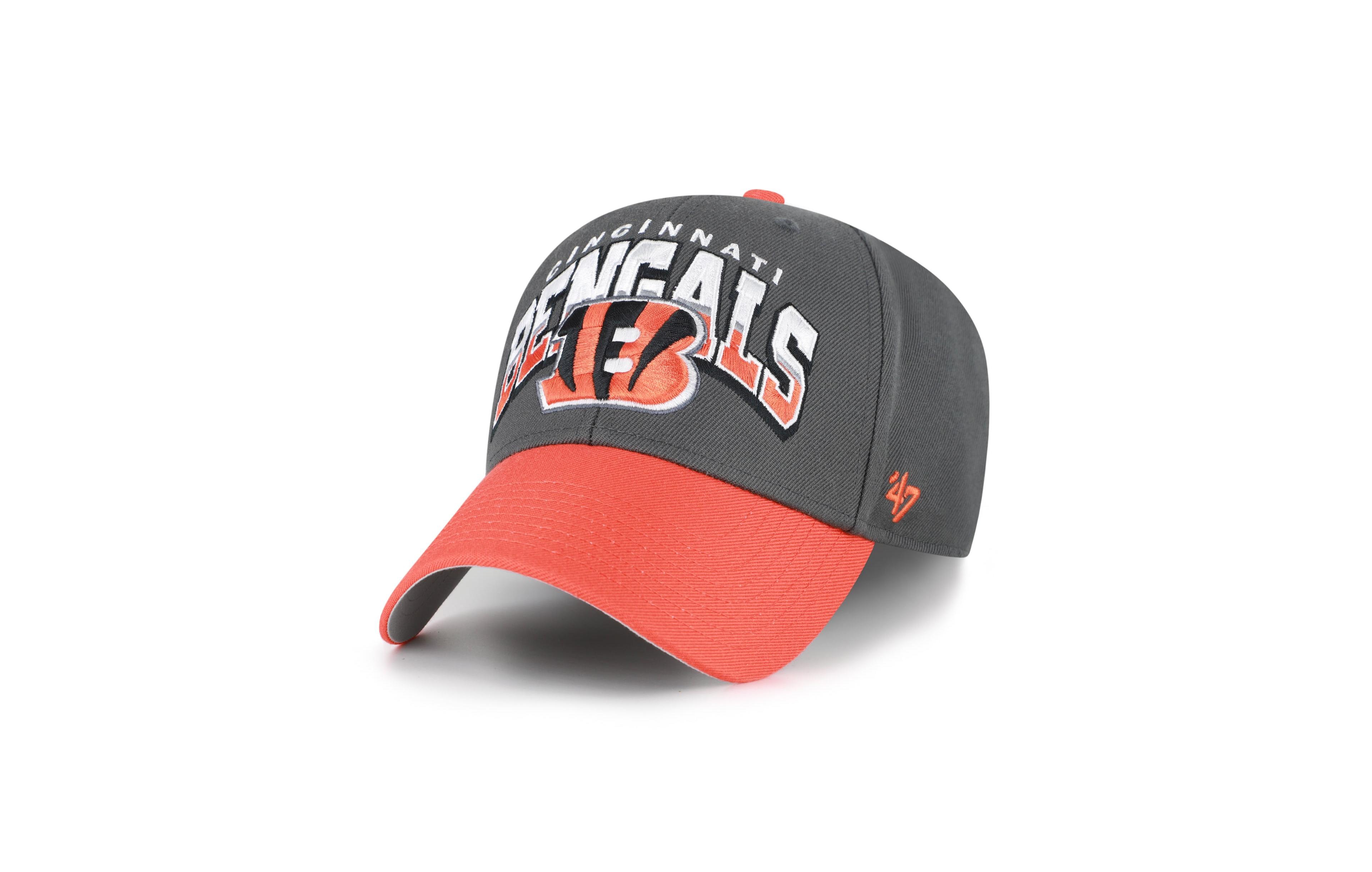 '47 Brand Men's Charcoal Cincinnati Bengals Split Block Mvp Adjustable Hat