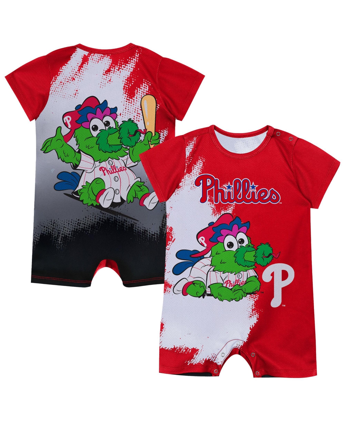 Outerstuff Baby Philadelphia Phillies Mascot Short-sleeve Bodysuit In Red